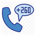 Country Dial Code Expand Blue Icon