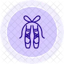Icono De Linea De Zapatillas De Ballet Icon