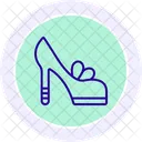 Icono De Linea De Zapatos Adictos A Las Compras Icon