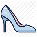 Zapatos De Brocado Azul  Icono