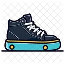 Zapatos de skate negros  Icono