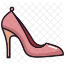Zapatos de tacón con tira en T rosa para mujer  Icono