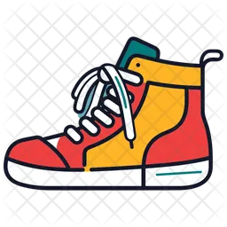 Zapatos deportivos con calcetines vibrantes  Icono