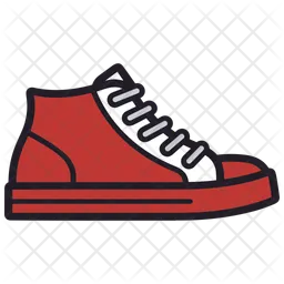 Zapatos deportivos con punta roja  Icono