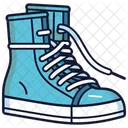 Zapatos deportivos tipo calcetín azul  Icono