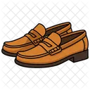 Zapatos mocasines marrones  Icono