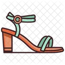 Zapatos planos con tiras en T para mujer  Icono