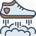 Zapatos Voladores Carreras Letras Icono
