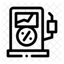 Zapfsäule mit niedrigeren Preisen  Symbol
