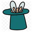 Zauberer Hase Hut Symbol