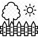 Zaun Gartenarbeit Gelander Symbol
