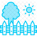 Zaun Stadtelemente Gartenarbeit Symbol