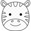 Zebra Texture Pattern Icon