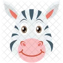 Zebra Face Animal Icon