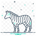 Zebra Schwarz Weiss Tierwelt Symbol