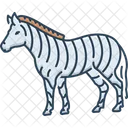 Zebra Schwarz Und Weiss Tierwelt Symbol