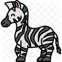 Zebra Black And White Fauna Icon
