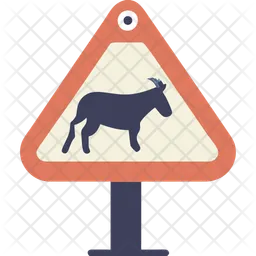 Zebra crossing sign  Icon