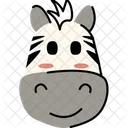 Zebra Face Smile Icon
