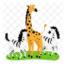 Zebras und Giraffen  Icon