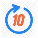 Zehn Sekunden Vorwarts 10 Symbol