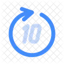 Zehn Sekunden Vorwarts 10 Symbol