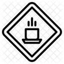 Heisse Oberflache Sicherheit Schutz Symbol