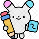 Zeichnung Kawaii Hase Symbol