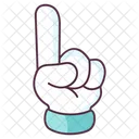 Finger Nach Oben Handbewegung Handindikator Symbol