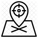 Zeiger Marker Platzhalter Zielposition Symbol