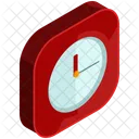 Zeit Uhr Isometrisch Icon