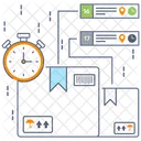 Zeiterfassung Lieferzeit Logistikservice Symbol