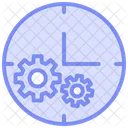 Zeitmanagement Duotone Liniensymbol Icon