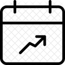 Zeitplanliniendiagramm Nach Oben Analyseplan Liniendiagramm Symbol