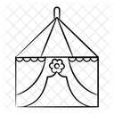 Zelt Veranstaltungsort Lager Symbol