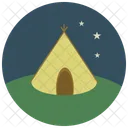 Zelt Camping Nacht Symbol