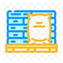 Sacke Paletten Zement Symbol