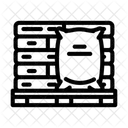 Sacke Paletten Zement Symbol
