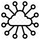 Zentralisiert Cloud Daten Icon