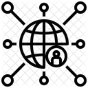 Zentralisierter Influencer  Symbol