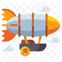 Zeppelin Airship Transportation Icon