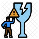 Zerbrechlich Kaputtes Paket Kaputt Symbol