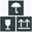 Zerbrechlich Zeichen Glas Symbol