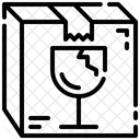 Zerbrechlich Lieferung Glas Symbol