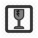 Zerbrechlich Produkt Etikett Symbol
