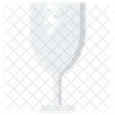 Zerbrochen Glas Fracht Symbol