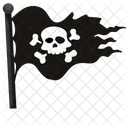 Zerlumpt Flagge Pirat Symbol