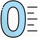 Zero Number Education Icon