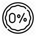 Zero Percent Percent Discount Icon
