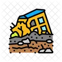 Zerstort Landschaft Strahlung Symbol